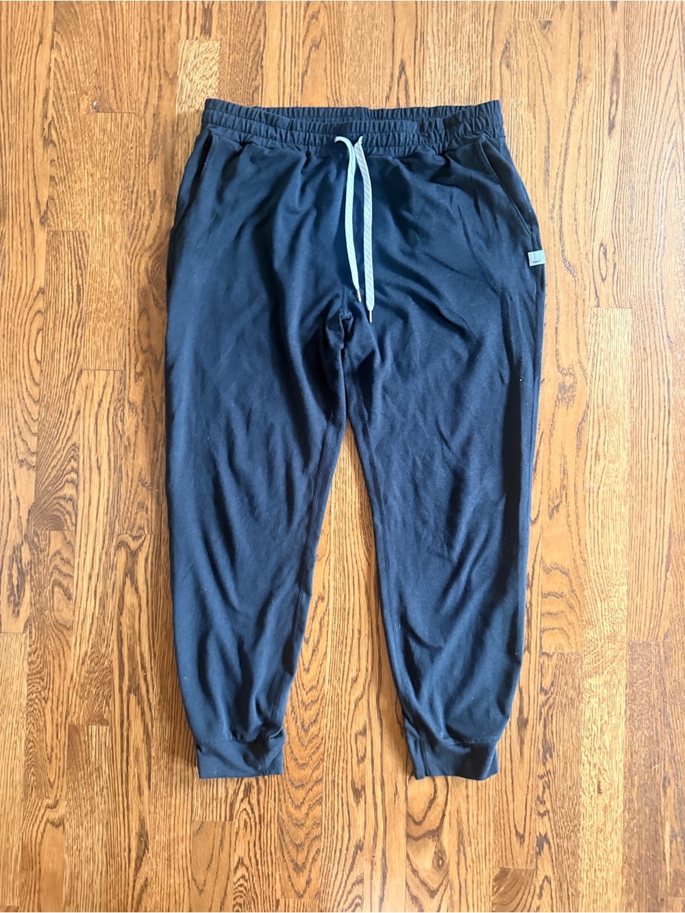 Viori Black Drawstring performance Jogger Sweatpants Athlesure Large